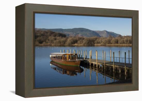 Tourist Launch, Derwentwater, Keswick, Lake District National Park, Cumbria, England, United Kingdo-James Emmerson-Framed Premier Image Canvas