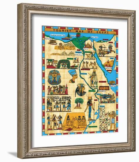 Tourist Map of Egypt-null-Framed Art Print