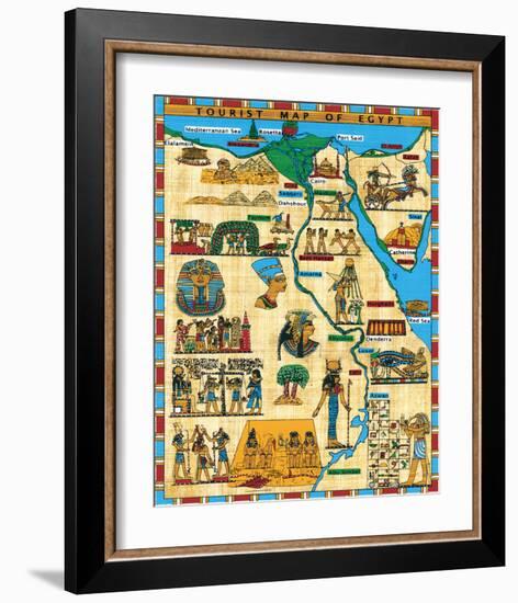 Tourist Map of Egypt-null-Framed Art Print