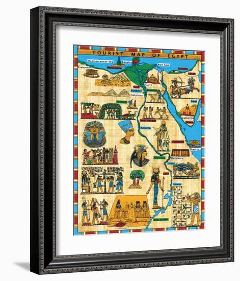 Tourist Map of Egypt-null-Framed Art Print