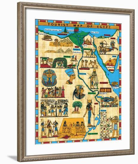 Tourist Map of Egypt-null-Framed Art Print