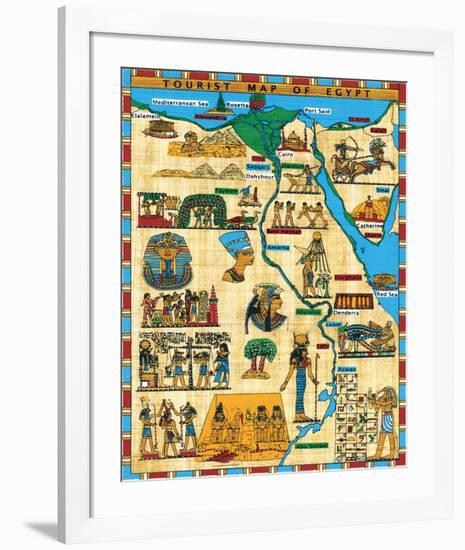 Tourist Map of Egypt-null-Framed Art Print