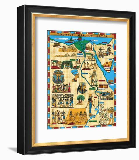 Tourist Map of Egypt-null-Framed Art Print