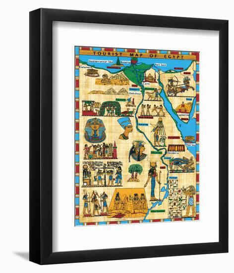 Tourist Map of Egypt-null-Framed Art Print