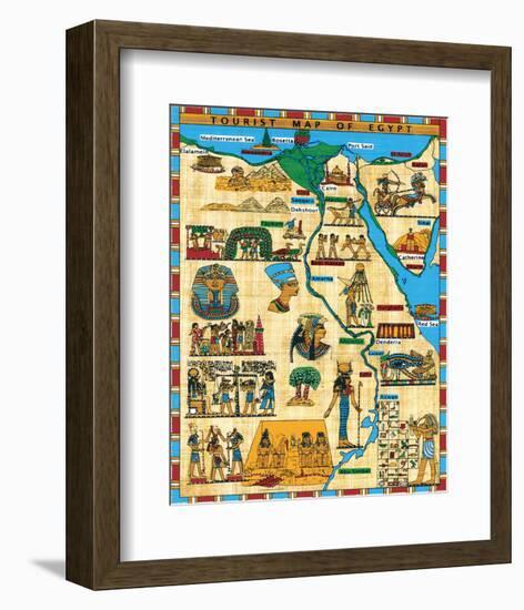 Tourist Map of Egypt-null-Framed Art Print