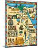 Tourist Map of Egypt-null-Mounted Art Print