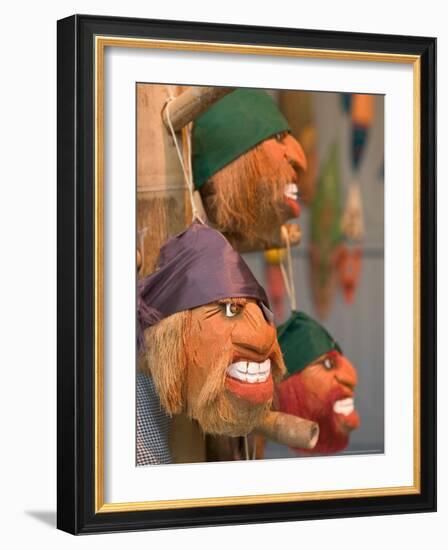 Tourist Market Coconut Heads, Grande Terre, Guadaloupe, Caribbean-Walter Bibikow-Framed Photographic Print