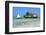 Tourist on a Traditional Dhow Boat, the Rock Restaurant, Bwejuu Beach, Zanzibar, Tanzania-Peter Richardson-Framed Photographic Print