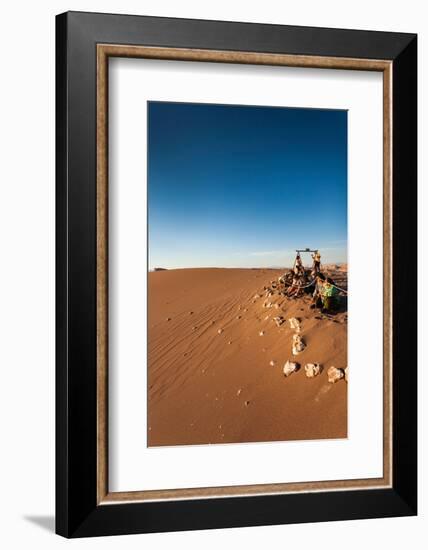 Tourist on sand dune, Valle De La Luna, Atacama Desert, San Pedro de Atacama, El Loa Province, A...-null-Framed Photographic Print