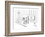 Tourist on the street looking at a sign that has a point saying "you are h? - New Yorker Cartoon-John Donohue-Framed Premium Giclee Print