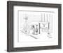 Tourist on the street looking at a sign that has a point saying "you are h? - New Yorker Cartoon-John Donohue-Framed Premium Giclee Print