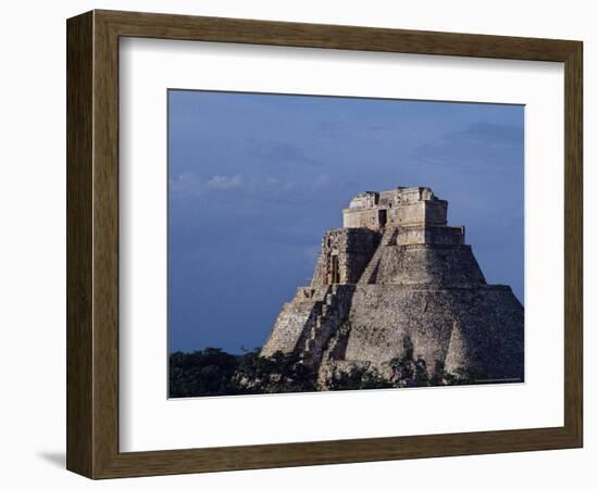 Tourist, Pyramid, Uxmal, Mexico-Kenneth Garrett-Framed Photographic Print