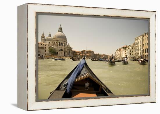 Tourist Ride in Gondolas on the Grand Canal in Venice, Italy-David Noyes-Framed Premier Image Canvas
