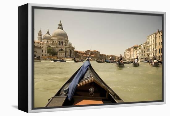 Tourist Ride in Gondolas on the Grand Canal in Venice, Italy-David Noyes-Framed Premier Image Canvas