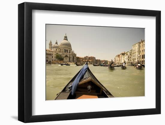 Tourist Ride in Gondolas on the Grand Canal in Venice, Italy-David Noyes-Framed Photographic Print