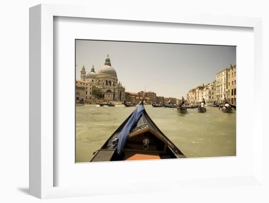 Tourist Ride in Gondolas on the Grand Canal in Venice, Italy-David Noyes-Framed Photographic Print