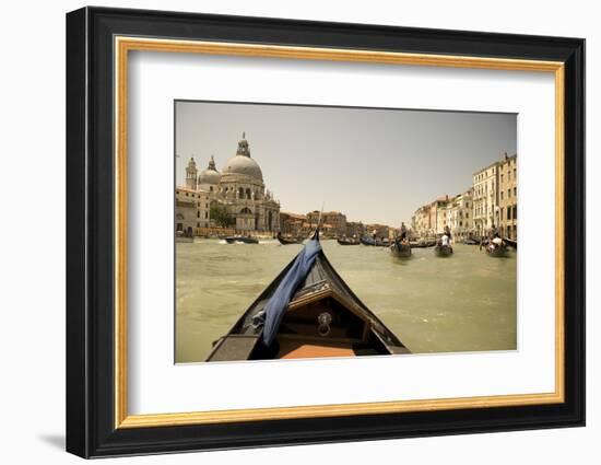 Tourist Ride in Gondolas on the Grand Canal in Venice, Italy-David Noyes-Framed Photographic Print