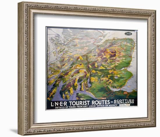 Tourist Routes in Scottish Highlands-null-Framed Art Print