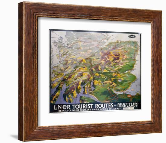 Tourist Routes in Scottish Highlands-null-Framed Art Print