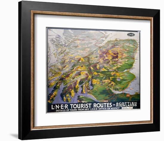 Tourist Routes in Scottish Highlands-null-Framed Art Print