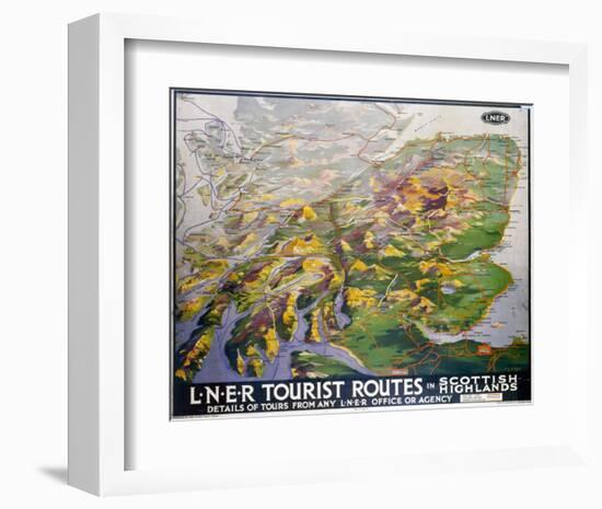 Tourist Routes in Scottish Highlands-null-Framed Art Print