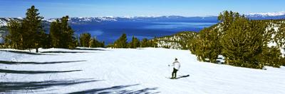 'Tourist Skiing in a Ski Resort, Heavenly Mountain Resort, Lake Tahoe