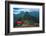 Tourist under the Shade of A Red Umbrella Looking at Machu Picchu-Mark Skalny-Framed Photographic Print