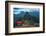 Tourist under the Shade of A Red Umbrella Looking at Machu Picchu-Mark Skalny-Framed Photographic Print