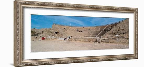 Tourists at Amphitheatre, Caesarea, Tel Aviv, Israel-null-Framed Photographic Print