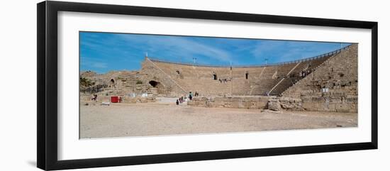 Tourists at Amphitheatre, Caesarea, Tel Aviv, Israel-null-Framed Photographic Print