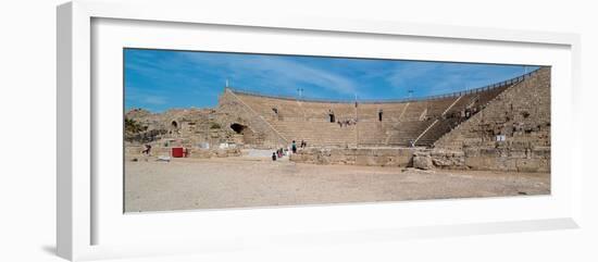 Tourists at Amphitheatre, Caesarea, Tel Aviv, Israel-null-Framed Photographic Print