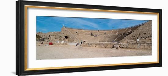 Tourists at Amphitheatre, Caesarea, Tel Aviv, Israel-null-Framed Photographic Print