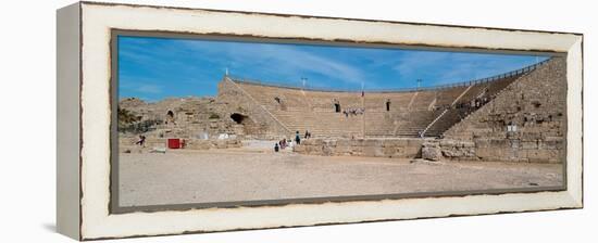 Tourists at Amphitheatre, Caesarea, Tel Aviv, Israel-null-Framed Premier Image Canvas
