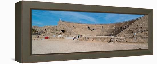 Tourists at Amphitheatre, Caesarea, Tel Aviv, Israel-null-Framed Premier Image Canvas