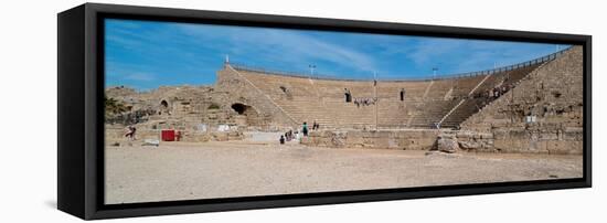 Tourists at Amphitheatre, Caesarea, Tel Aviv, Israel-null-Framed Premier Image Canvas