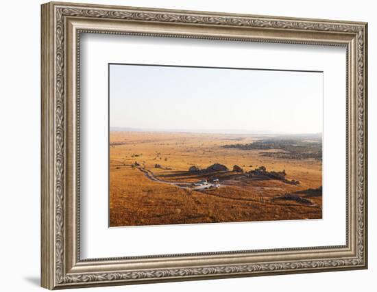 Tourists at Fenetre d'Isalo (the window of Isalo), Isalo National Park, central area, Madagascar, A-Christian Kober-Framed Photographic Print