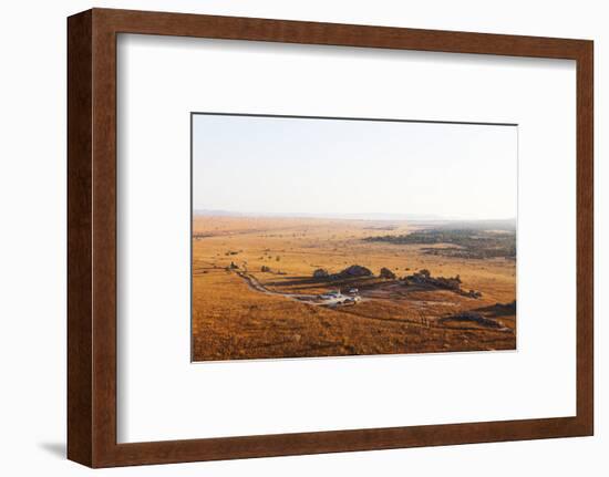 Tourists at Fenetre d'Isalo (the window of Isalo), Isalo National Park, central area, Madagascar, A-Christian Kober-Framed Photographic Print