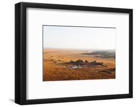 Tourists at Fenetre d'Isalo (the window of Isalo), Isalo National Park, central area, Madagascar, A-Christian Kober-Framed Photographic Print