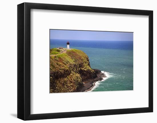 Tourists at Kilauea Lighthouse, Kauai, Hawaii, USA-Jaynes Gallery-Framed Photographic Print