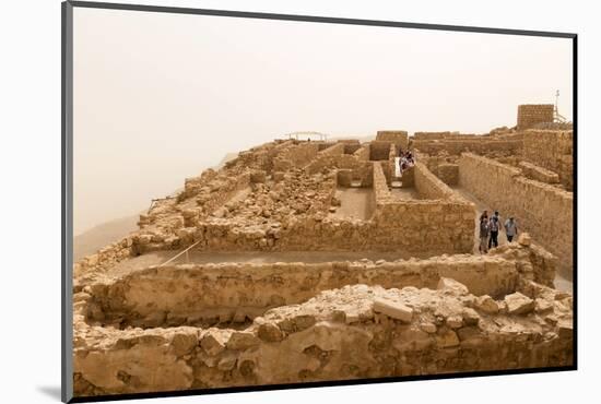 Tourists at Masada Fortress Ruins, Air Thick with Desert Sand, Israel, Middle East-Eleanor Scriven-Mounted Photographic Print