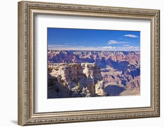 Tourists at Mather Point Overlook, South Rim, Grand Canyon Nat'l Park, UNESCO Site, Arizona, USA-Neale Clark-Framed Photographic Print