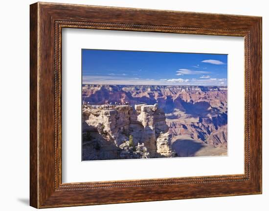 Tourists at Mather Point Overlook, South Rim, Grand Canyon Nat'l Park, UNESCO Site, Arizona, USA-Neale Clark-Framed Photographic Print