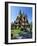 Tourists Checking Map Beside Heddal Stave Church, Norway's Largest Wooden Stavekirke-Doug Pearson-Framed Photographic Print