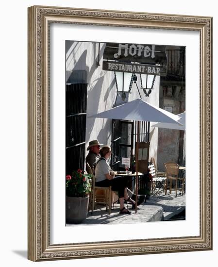 Tourists Drinking Outside a Hotel in Real de Catorce, Mexico-Alexander Nesbitt-Framed Photographic Print