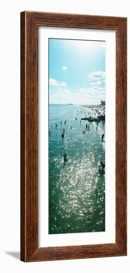 Tourists Enjoying on the Beach at Coney Island, Brooklyn, New York City, New York State, USA-null-Framed Photographic Print