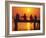 Tourists Enjoying the Sunset, Roatan, Largest of the Bay Islands, Honduras, Caribbean Sea-Robert Francis-Framed Photographic Print