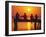 Tourists Enjoying the Sunset, Roatan, Largest of the Bay Islands, Honduras, Caribbean Sea-Robert Francis-Framed Photographic Print