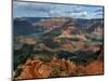 Tourists Hike Along the South Rim of the Grand Canyon-null-Mounted Photographic Print