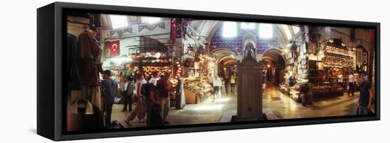 Tourists in a Market, Grand Bazaar, Istanbul, Turkey-null-Framed Stretched Canvas