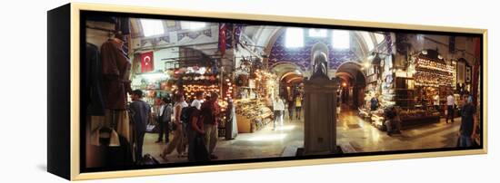 Tourists in a Market, Grand Bazaar, Istanbul, Turkey-null-Framed Stretched Canvas